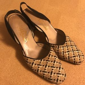 Sling back Salvatore Ferragamo heels